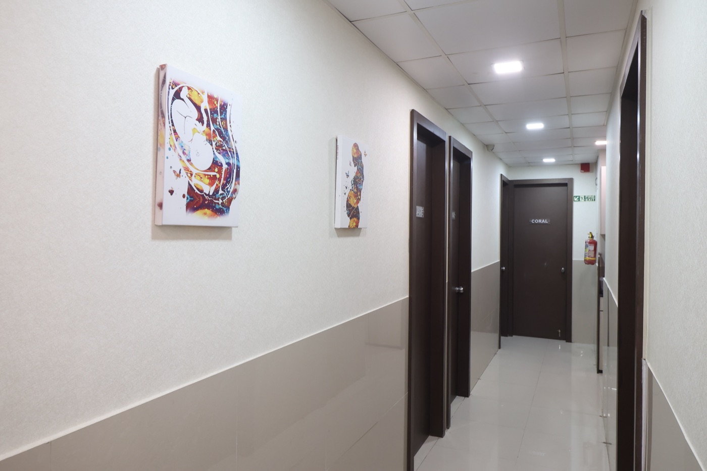 The renovated hallway of the hospital